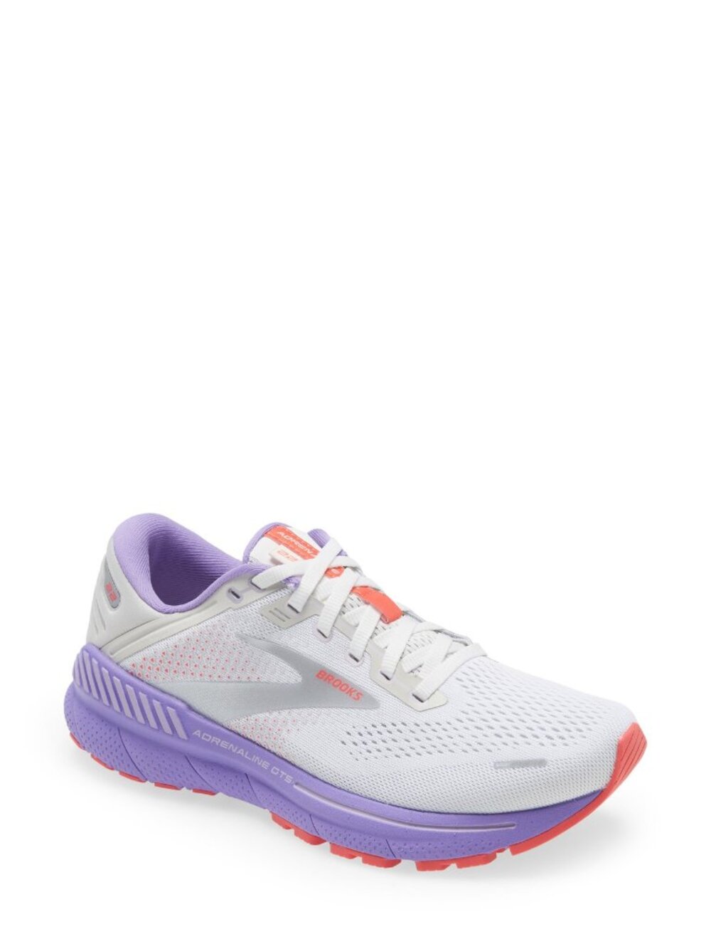 Brooks Womens Adrenaline Running Shoe - White Size 9M